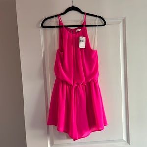 Brand New Lush Hot Pink Romper - Sz L